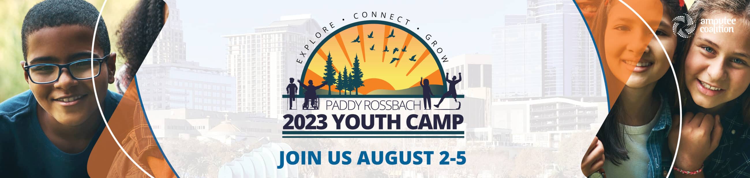 Join us August 2-5 for the 2023 Paddy Rossbach Youth Camp. Explore. Connect. Grow.